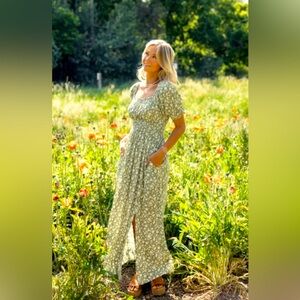 Fairy lights scoop neck dress